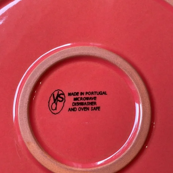 Stoneware Chip & Dip Bowl in Rich Reddish Orange Color! Made in Portugal 🇵🇹 - Picture 7 of 8